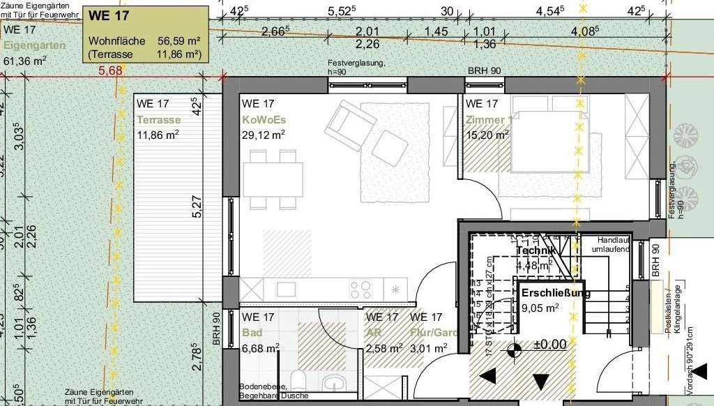 Grundriss Wohnung Nr. 17