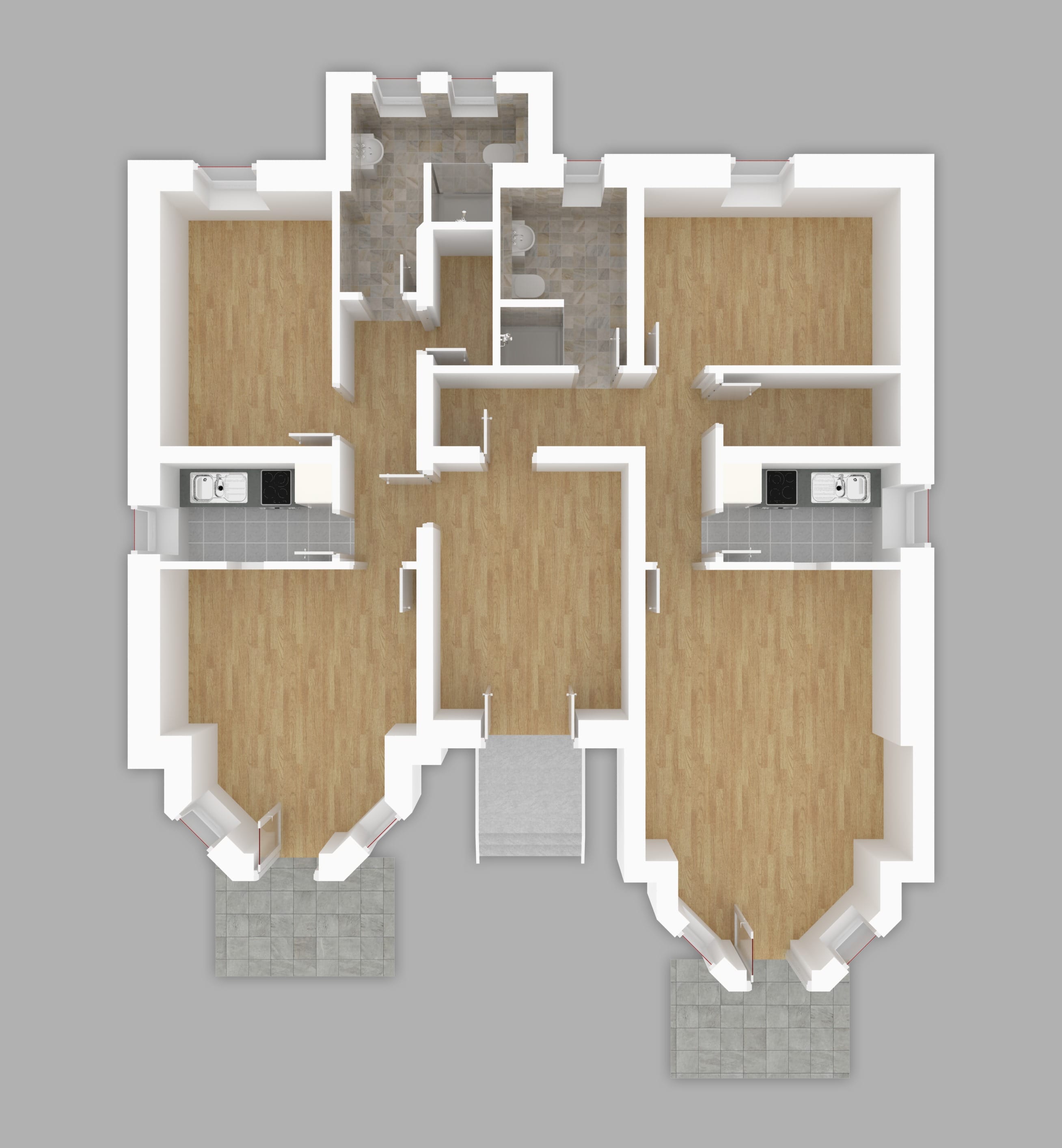 3D Grundriss Erdgeschoss